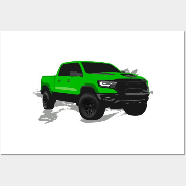 Green Trx pickup Wall Art by mfz